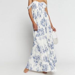 Reformation Jayde dress in Lupine